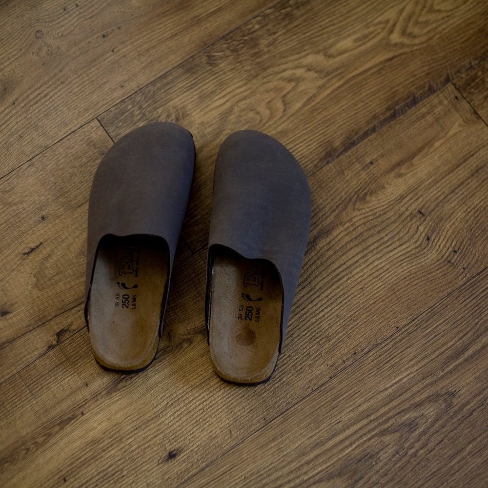 Birki's Birkenstock 250 L8 M6 39 Germany slip on clog neutral NWOT Birkibuc - Picture 2 of 10